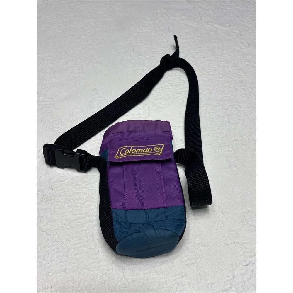 Vintage Coleman Purple Hip Waist Hiking Pack Water Bottle Holder Pocket 90's Y2K